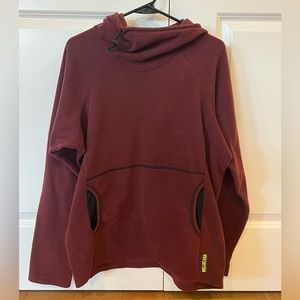 Melanzana Micro Grid Hoodie (Men’s Medium, Port Color)